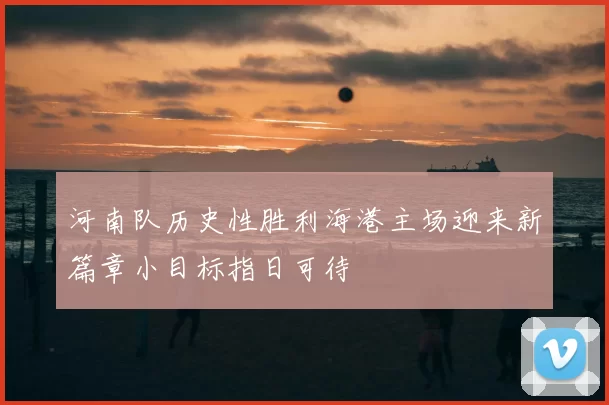 河南队历史性胜利海港主场迎来新篇章小目标指日可待