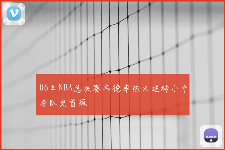 06年NBA总决赛韦德率热火逆转小牛夺队史首冠